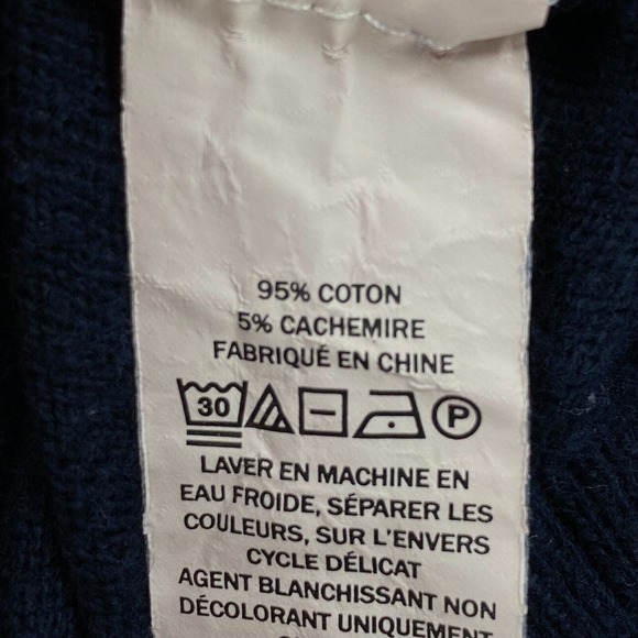 LL Bean Sweater Mens XL Blue‎ Cotton Cashmere Blend Polo Henley Luxury Pullover - Picture 9 of 12